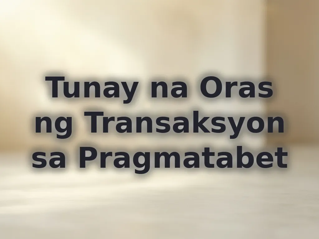 Oras ng transaksyon